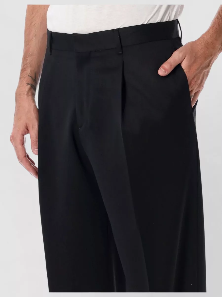 Lardini Virgin Wool Regular-Fit Pleated Tailored Trousers