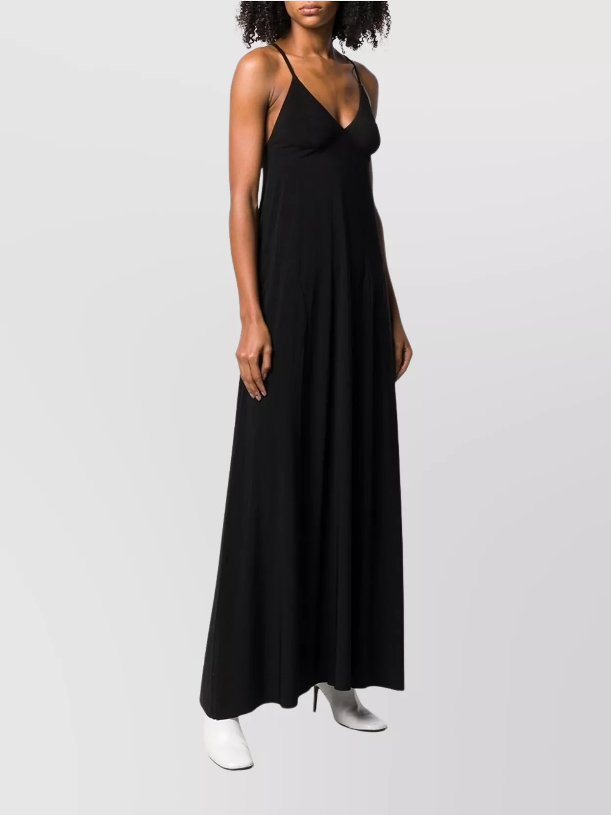 Norma Kamali Maxi Dress With Spaghetti Straps And V-neck