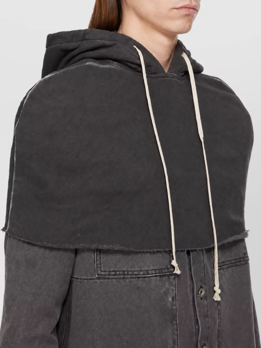 Rick Owens cotton hooded jacket
