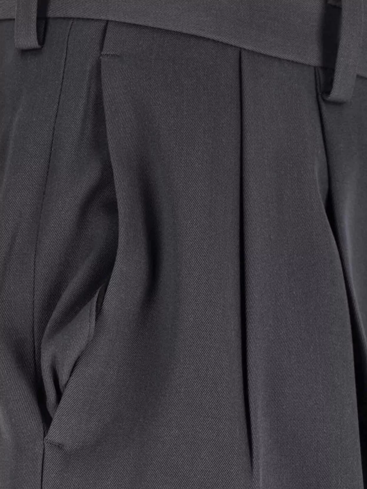 Auralee Straight Trousers With Pleats And Pockets