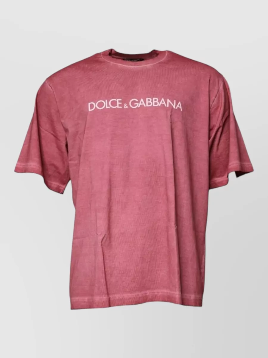 Dolce&Gabbana cotton logo print crew neck t-shirt