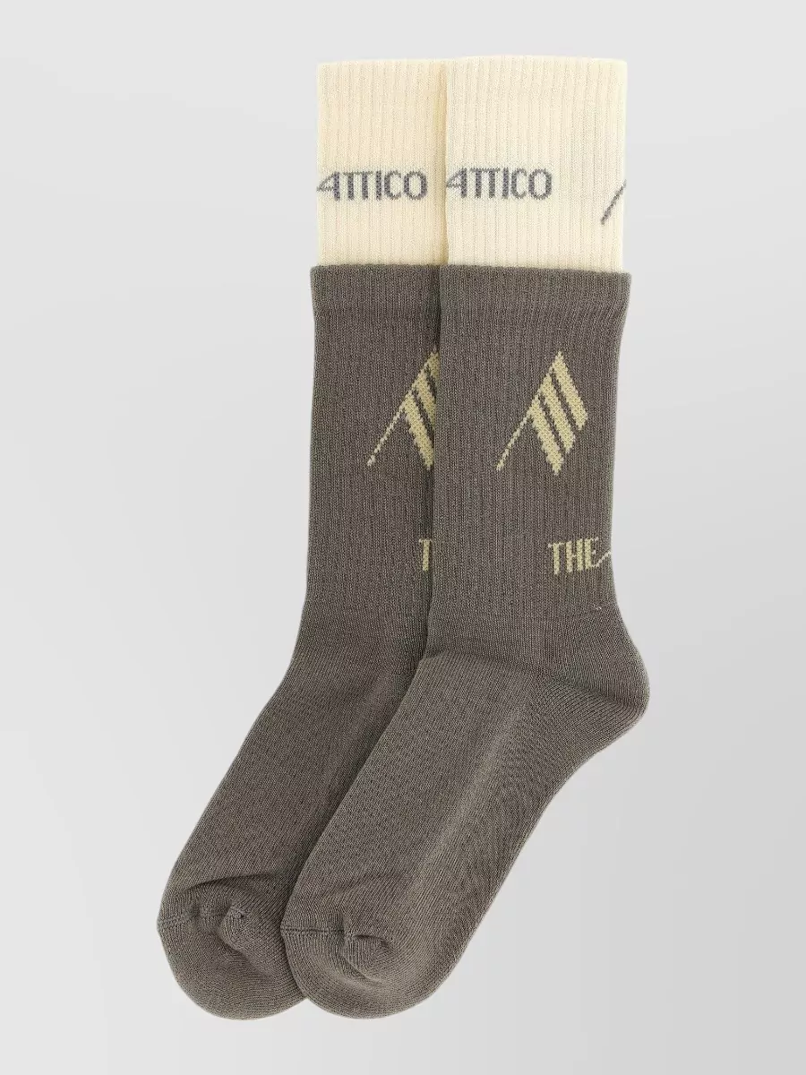 The Attico Ribbed Double Layer Socks