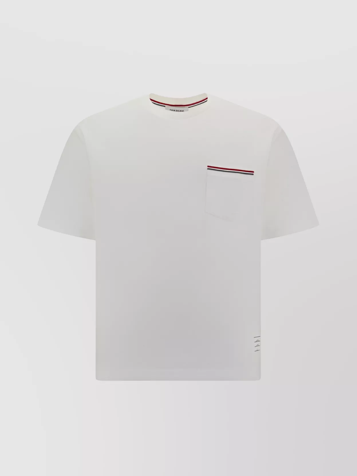 Shop Thom Browne Cotton T-shirt Oversized Tricolor Detail