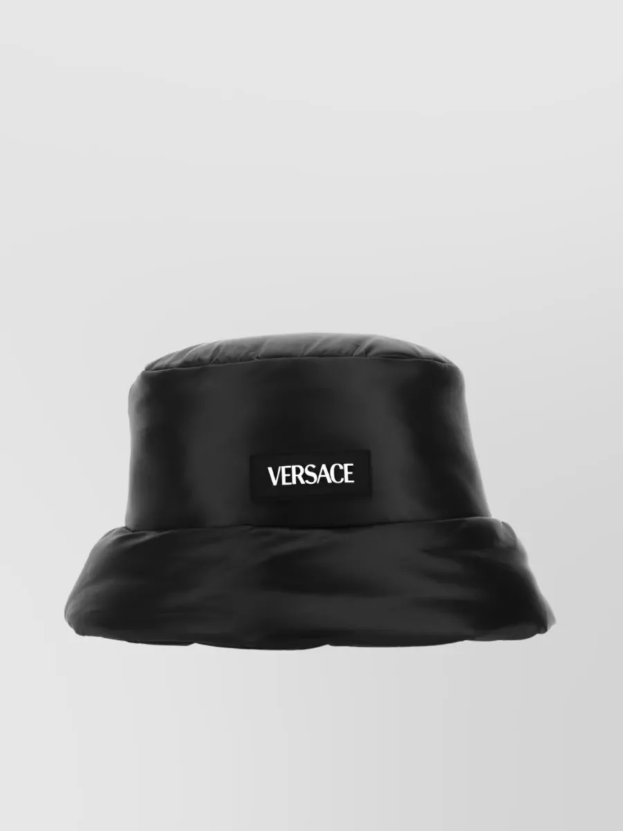 Shop Versace Modern Twist Padded Bucket Hat In Black