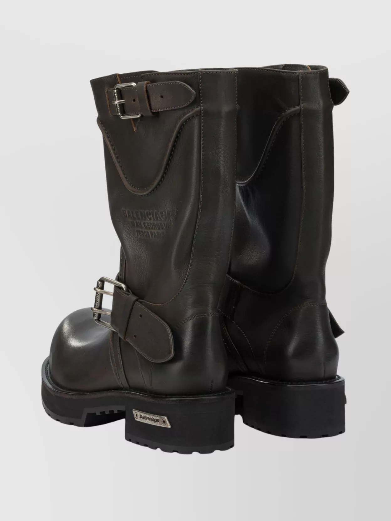 Balenciaga Chunky Sole High Shaft Round Toe Boots