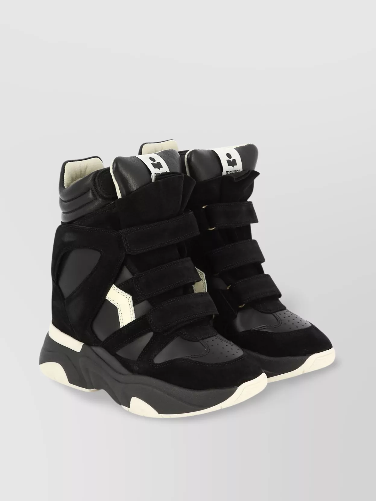 Isabel Marant High-top Sneakers With Contrast Sole And Perforated Detailing