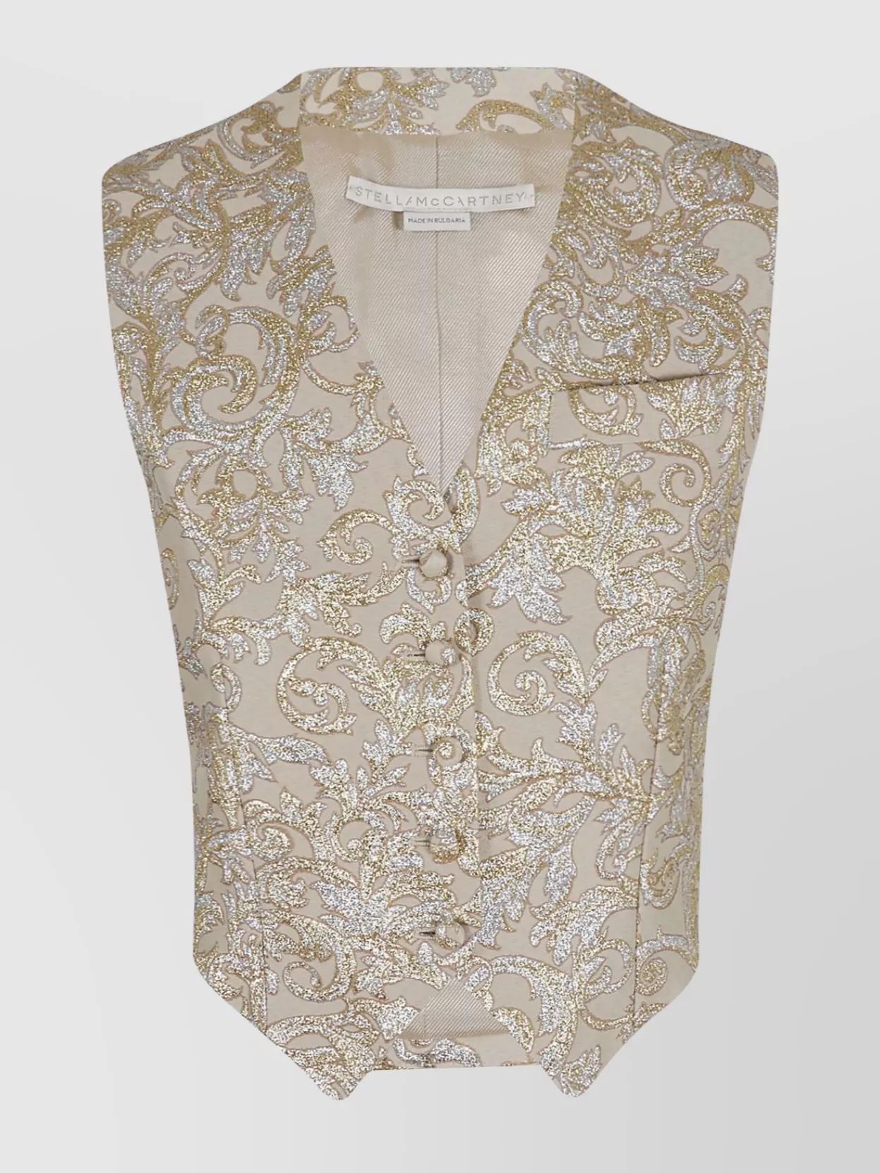Shop Stella Mccartney Embroidered Sequin Sleeveless V-neck Vest