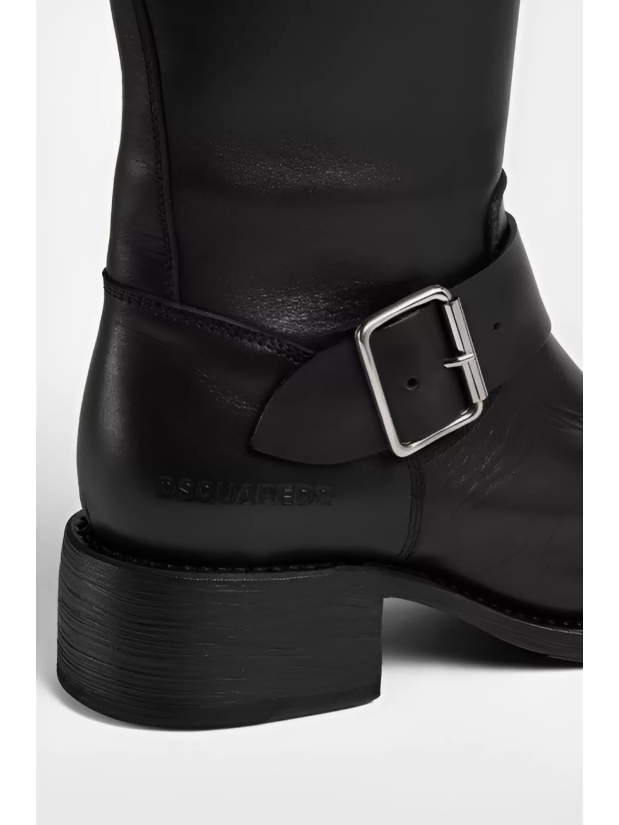 Dsquared2 High Heeled Buckle Detail Knee-High Boots