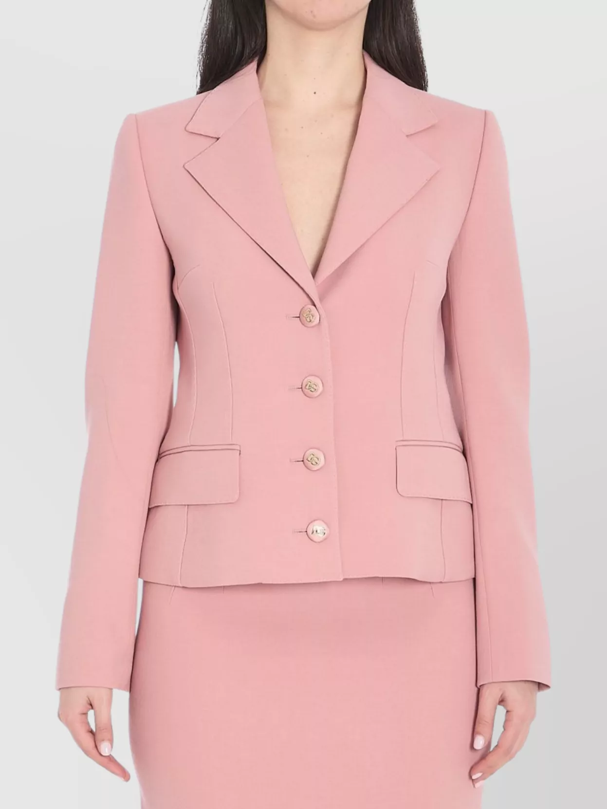 Dolce&Gabbana Wool Single-Breasted Jacket Notched Collar