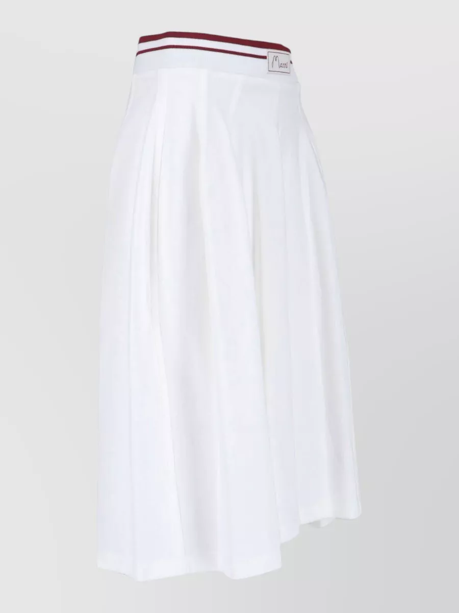 Marni Midi Skirt Knee Length Pleated Waistband