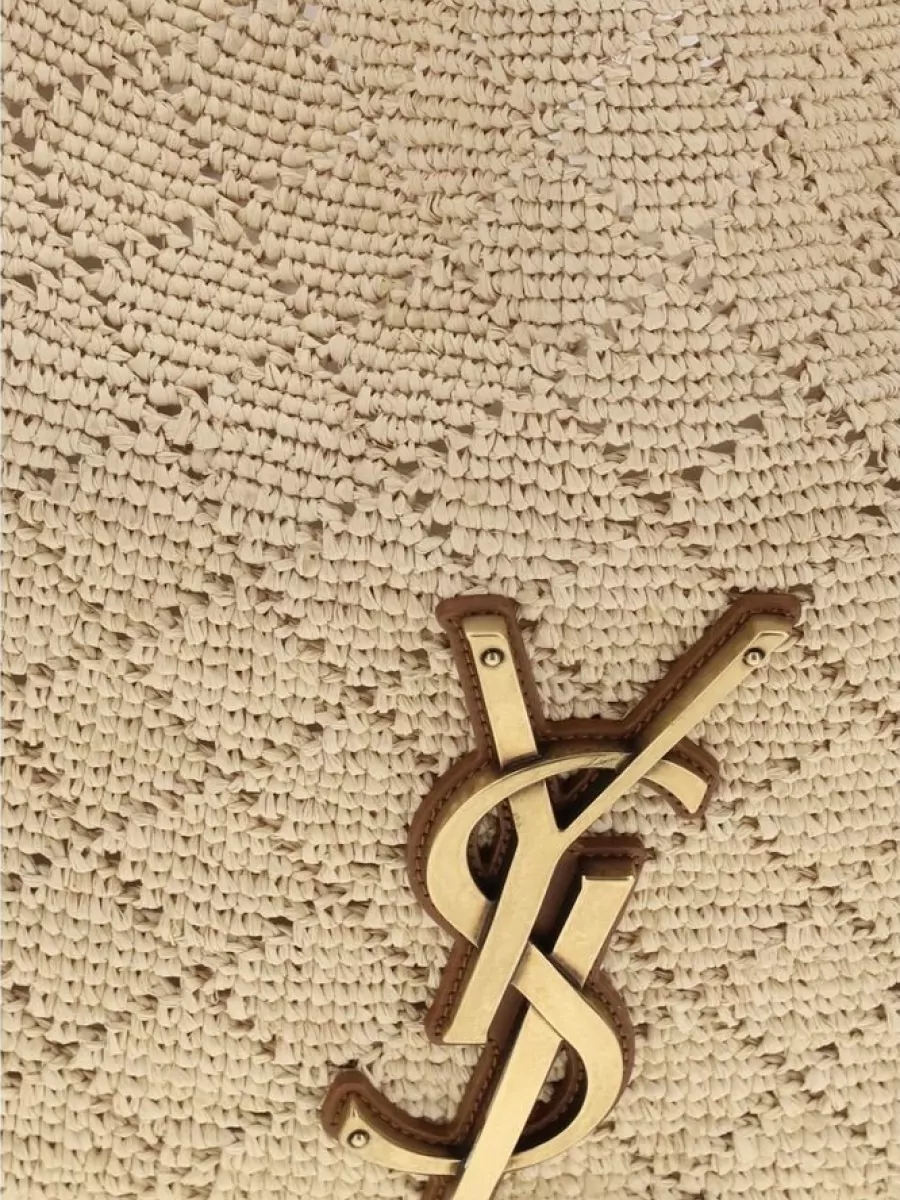 Saint Laurent Raffia Beach Bag