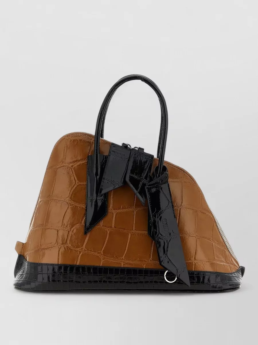 The Attico leather asymmetric shoulder bag