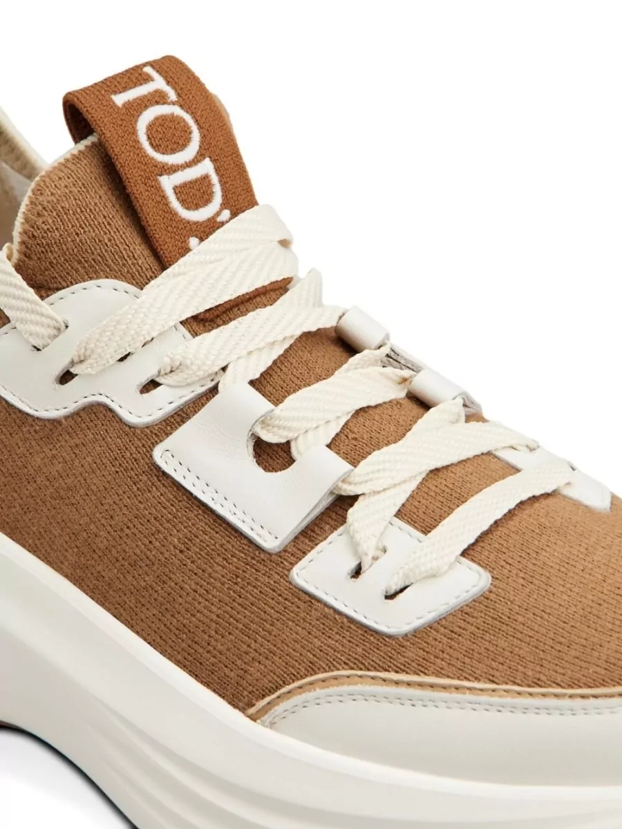 Tod's Low Top Sneakers Nylon Silk Contrast Sole