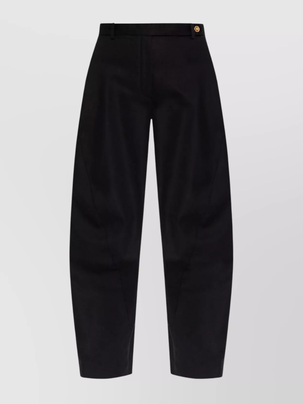 Versace Straight Trousers Featuring Back Pockets In Black