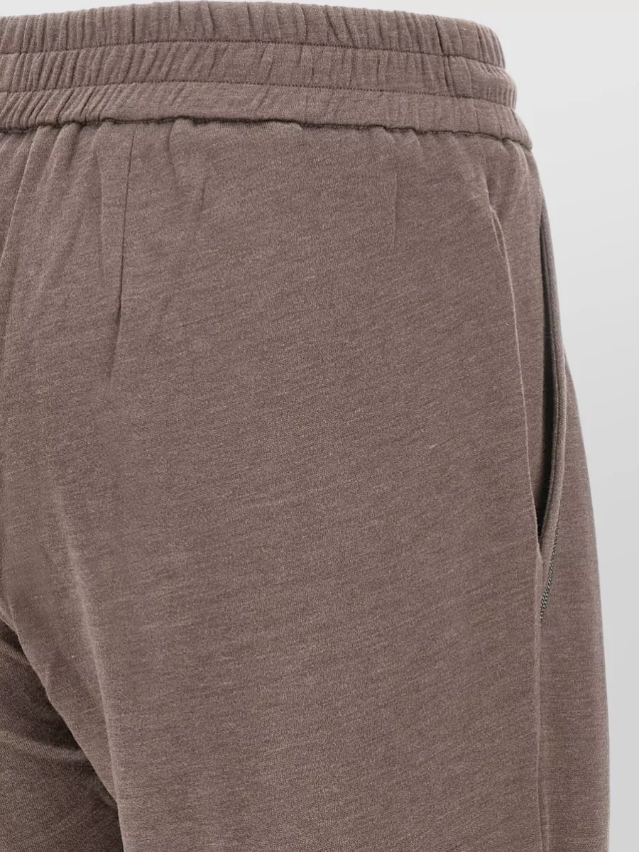 Brunello Cucinelli Silk Straight-Leg Track Pants