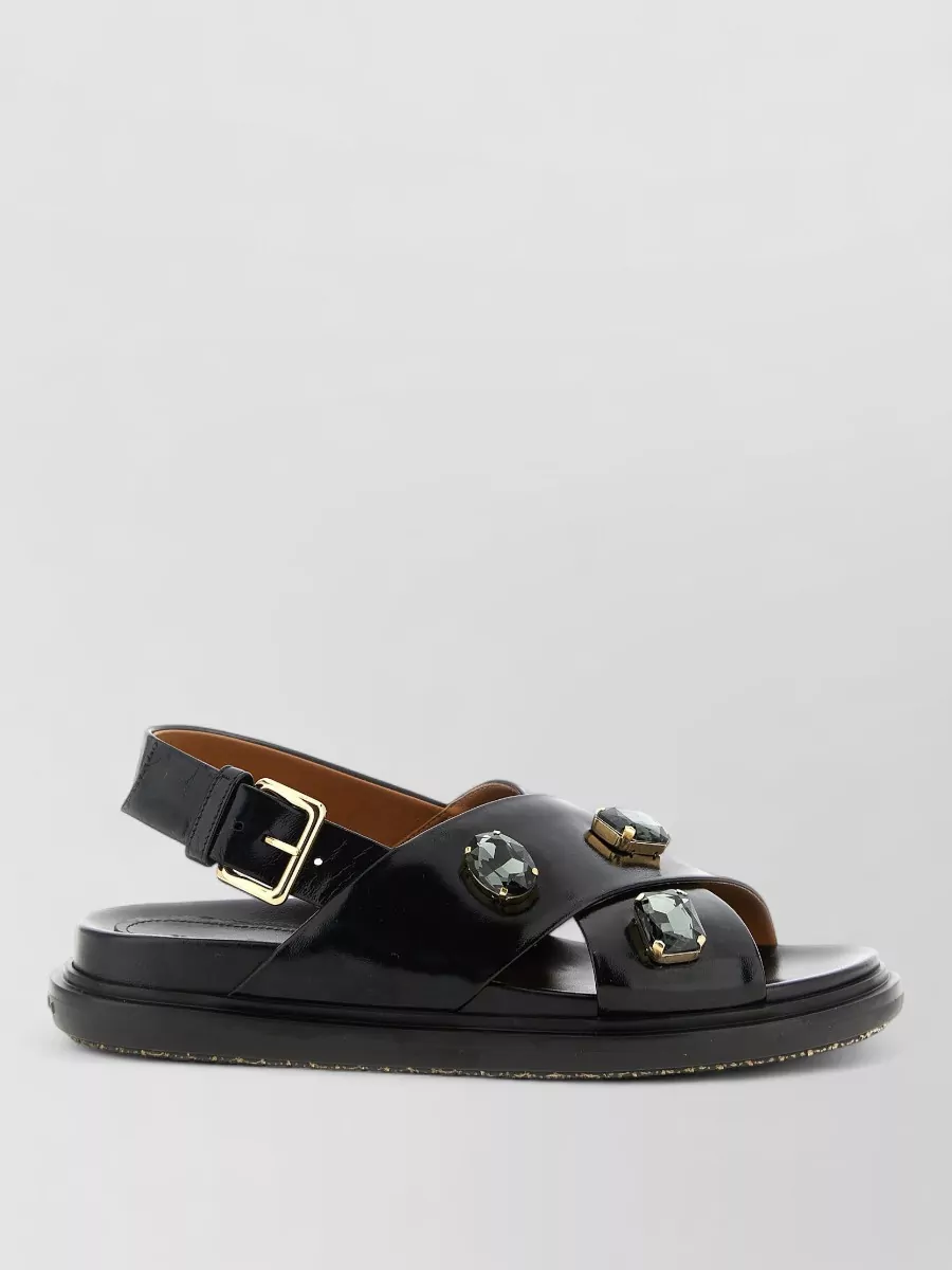 Marni leather crystal-embellished sandals