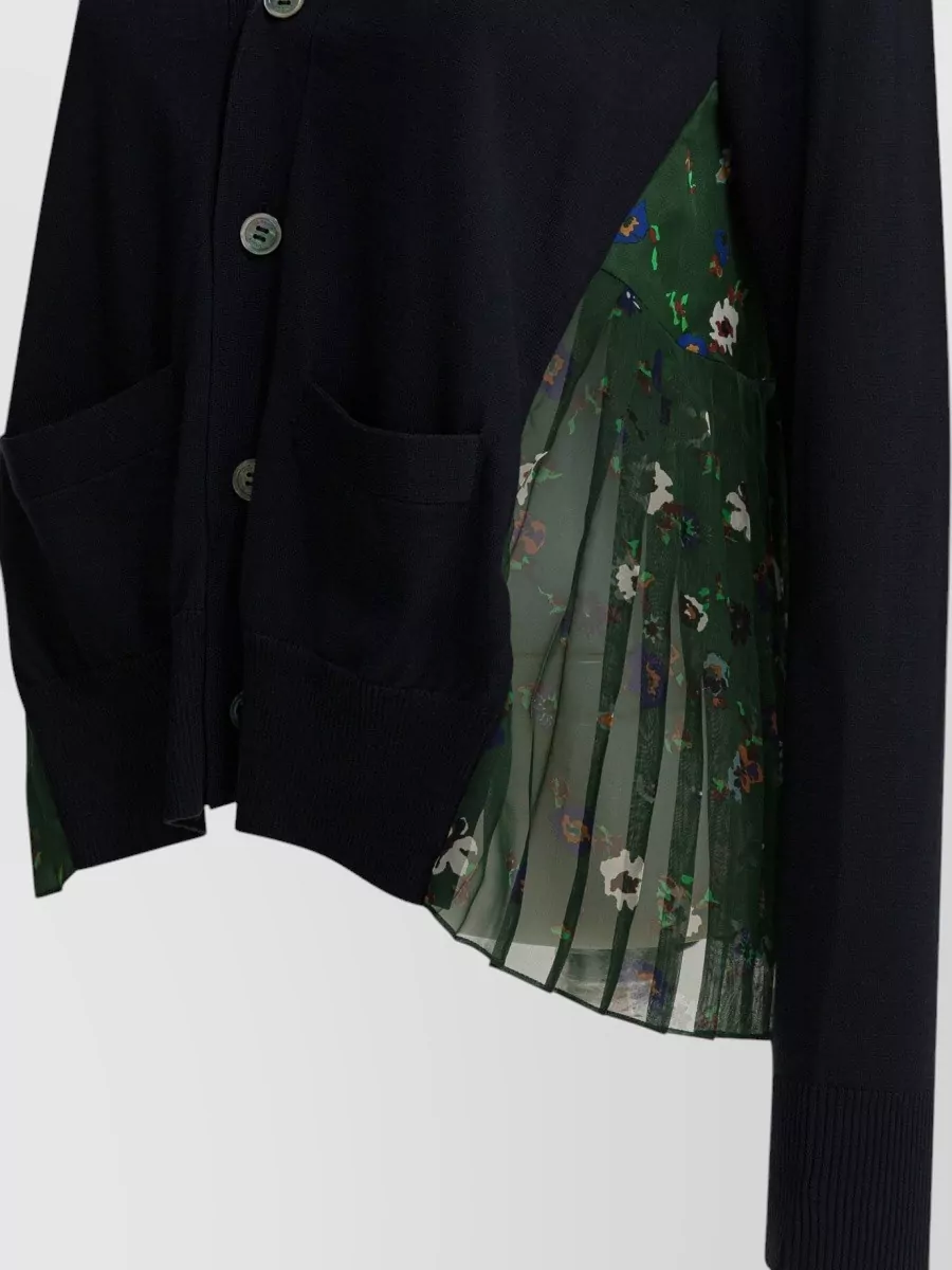 Sacai Floral Print Fitted Jacket