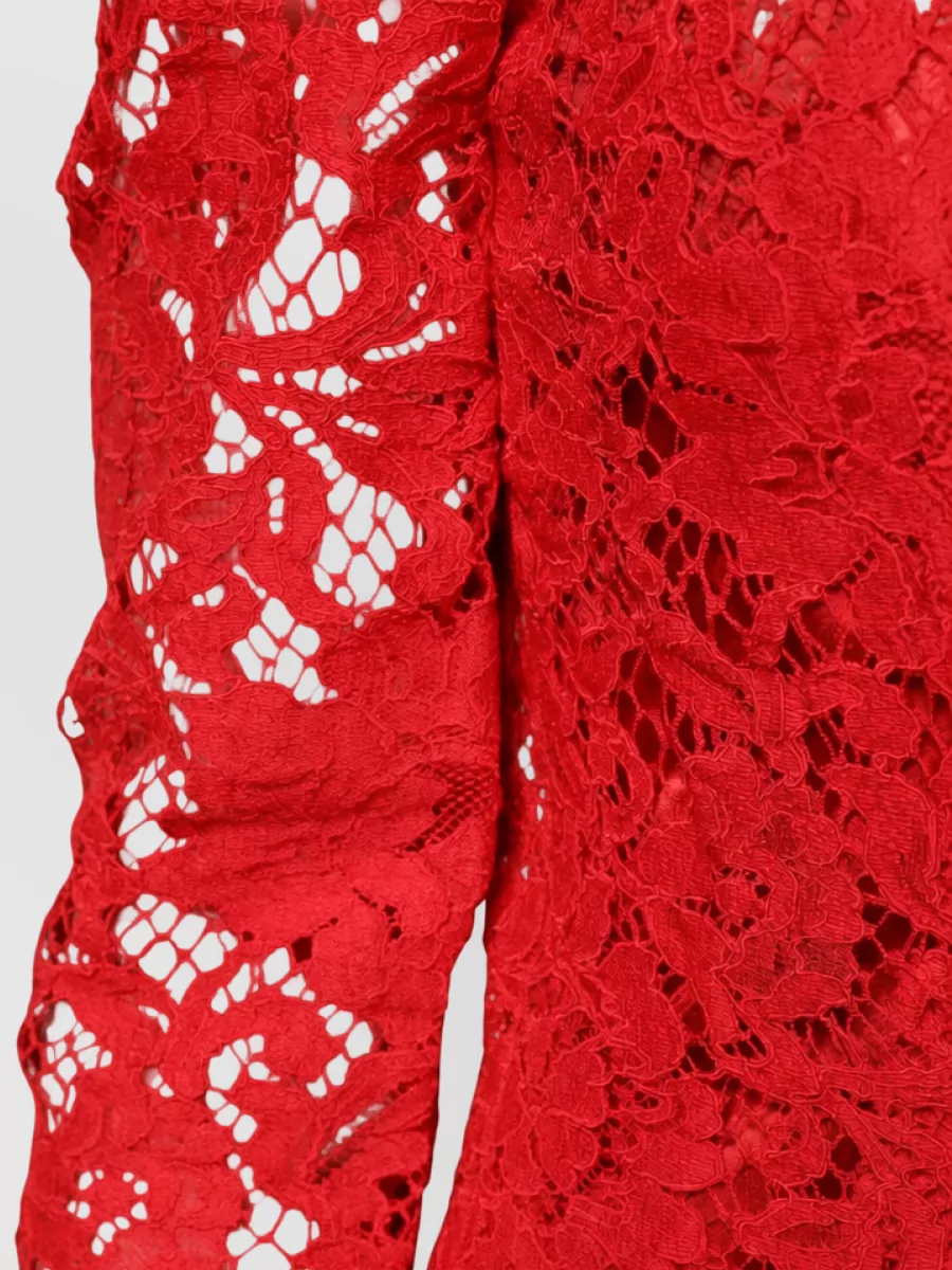 Dolce&Gabbana floral lace long-sleeve dress