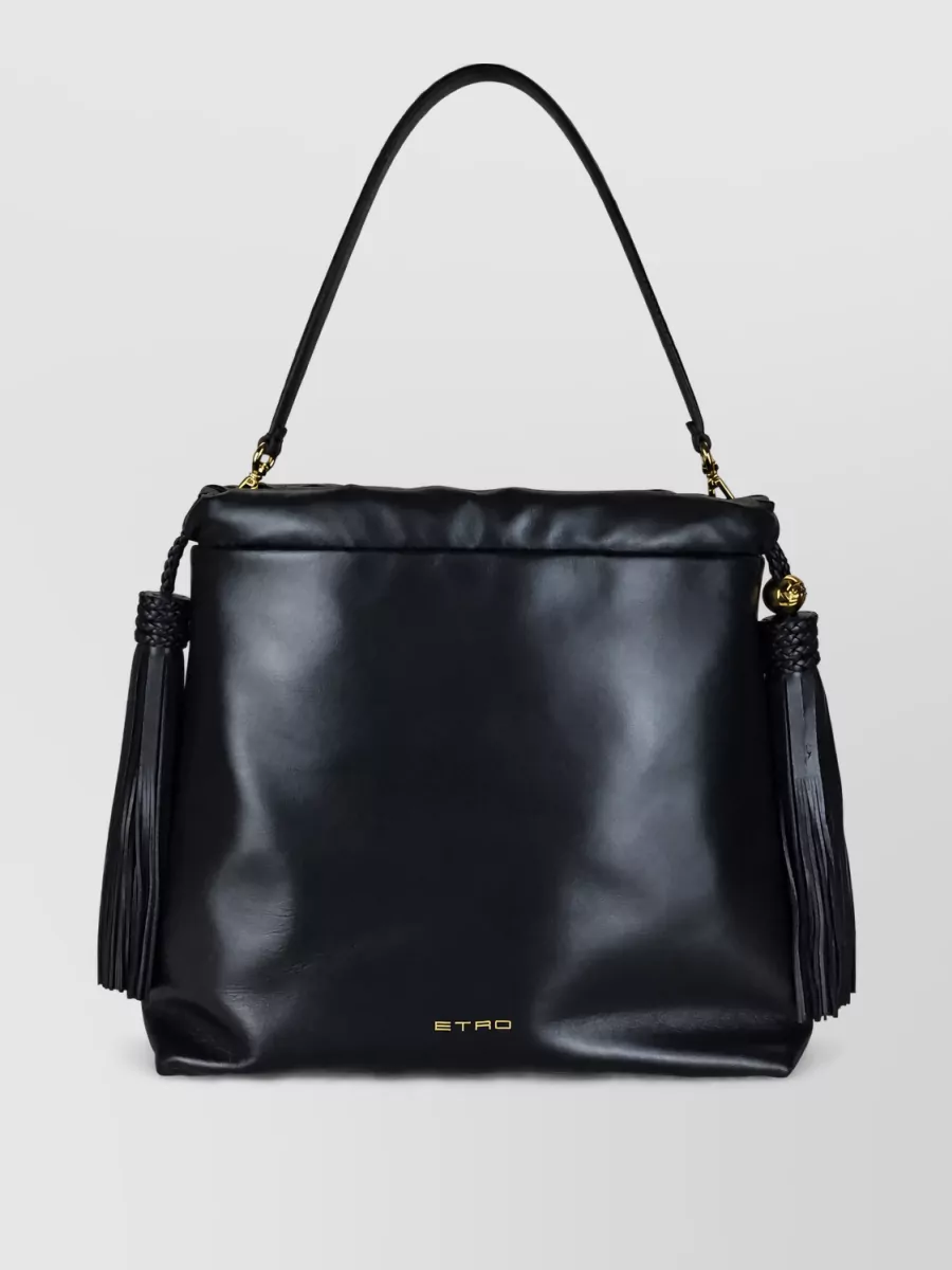 Etro Kalispera Media Leather Shoulder Bag