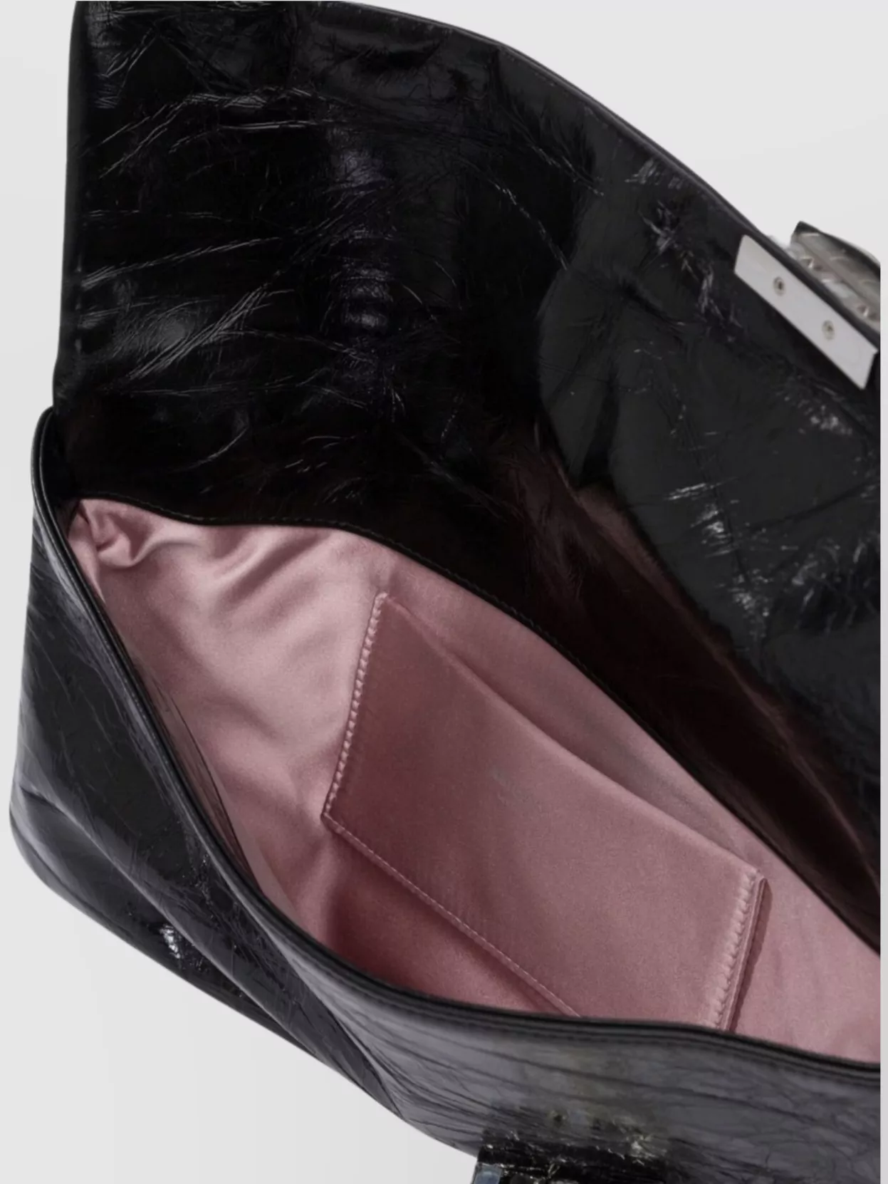 Jimmy Choo Crinkled Rectangular Clutch Embellished Detail
