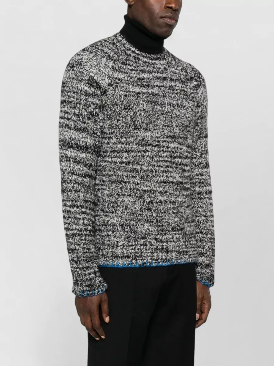 Sunflower Mohair Wool Blend Contrast Seam Sweater