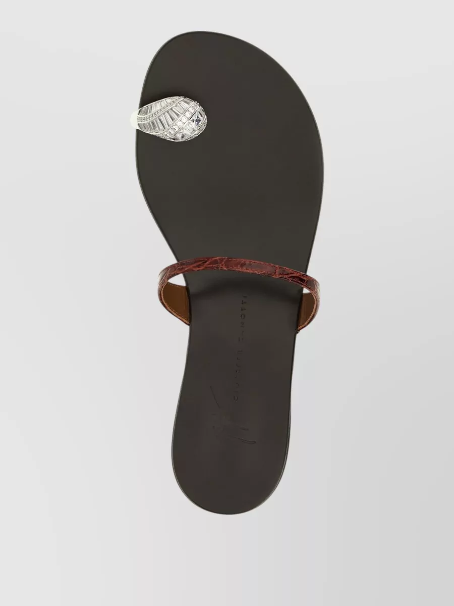Giuseppe Zanotti Icon Ring Flat Open Toe Sandals