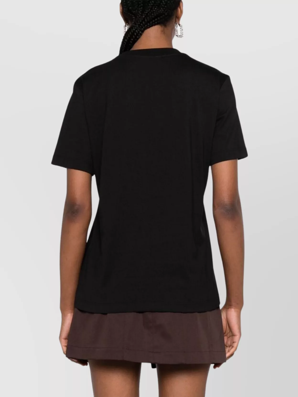 Msgm Crew Neck Short Sleeve Straight Hem Top