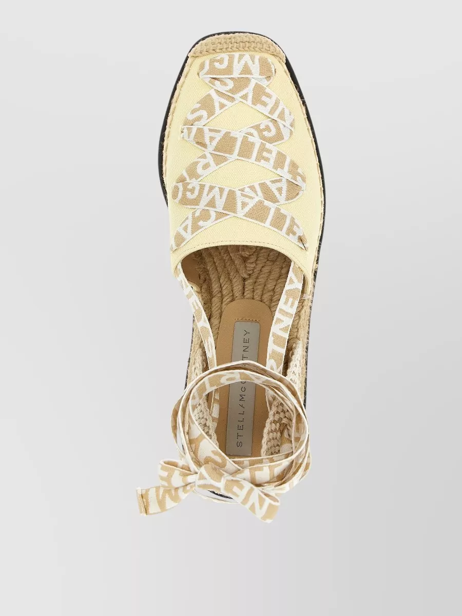 Stella Mccartney Logo-Intarsia Canvas Espadrilles
