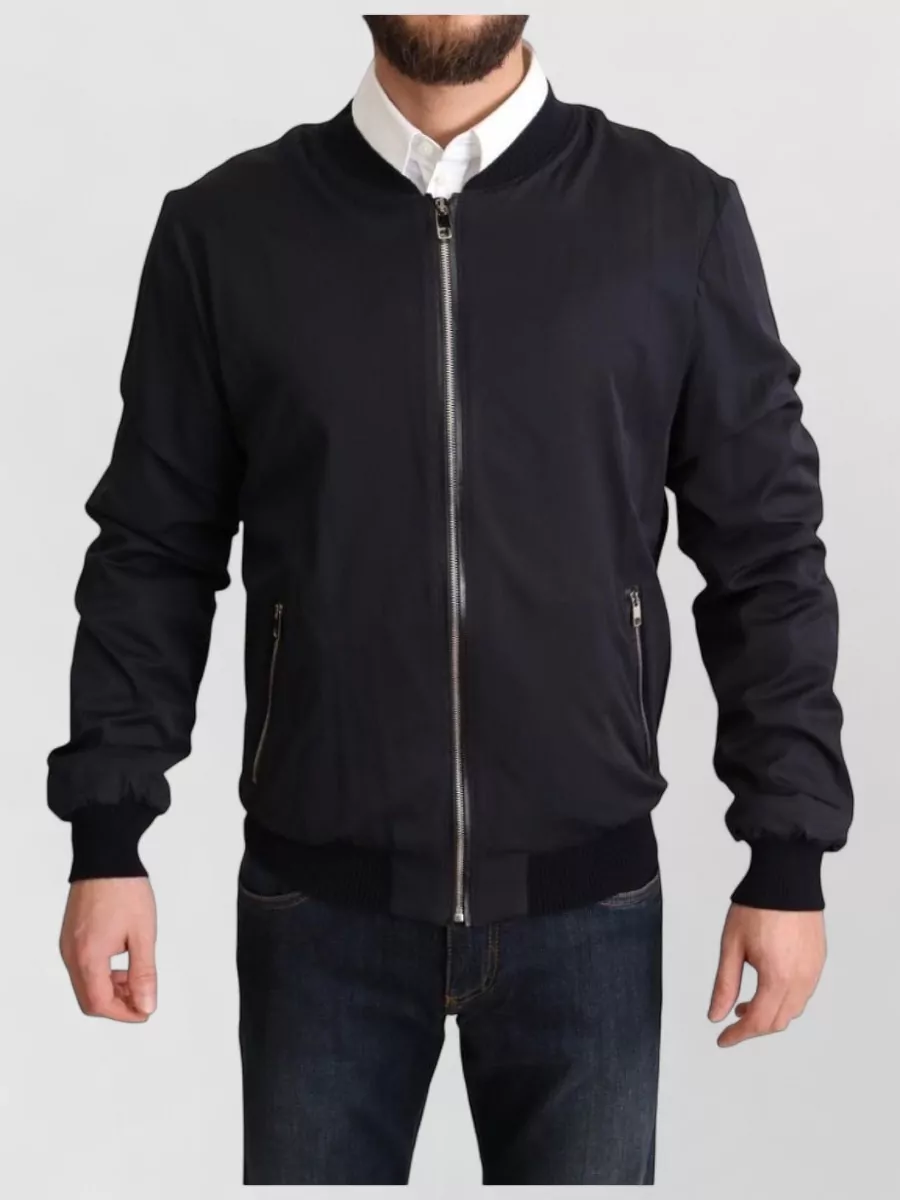Dolce&Gabbana silk leather bomber jacket
