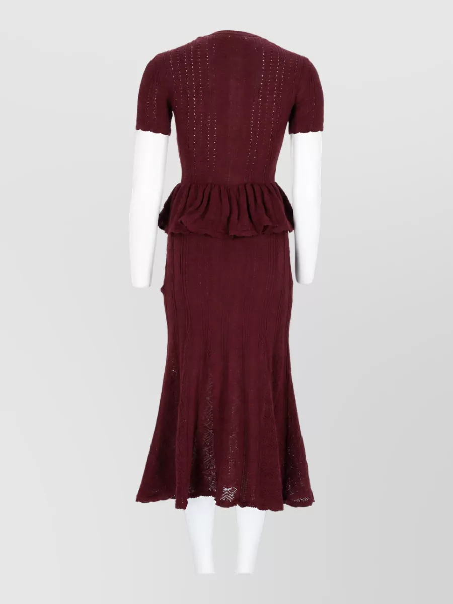 Self-Portrait Cotton Knitted Dress
