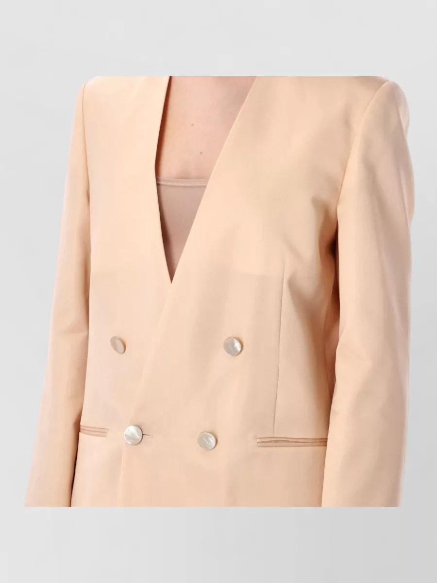 Alberta Ferretti Longline Silk Organza Double Breasted Blazer
