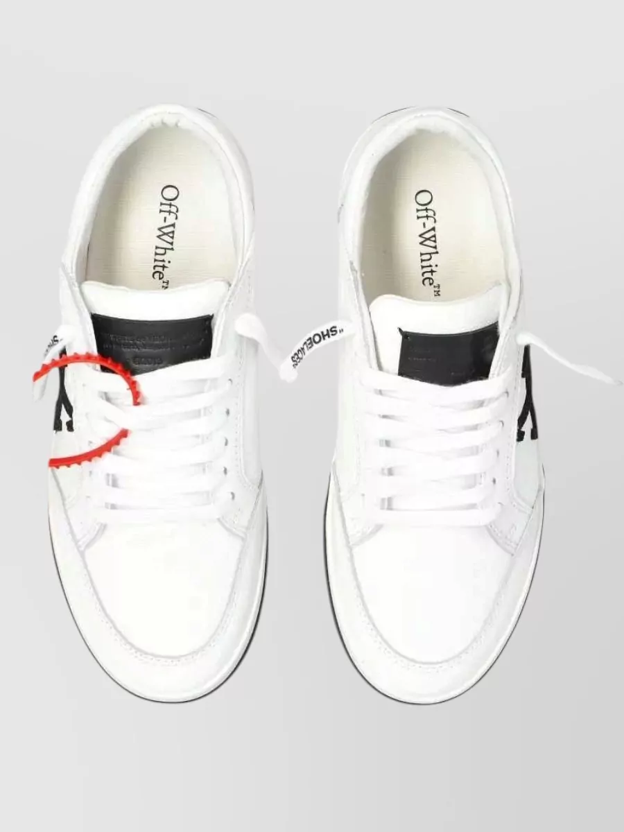 Off-White Leather Low-Top Sneakers