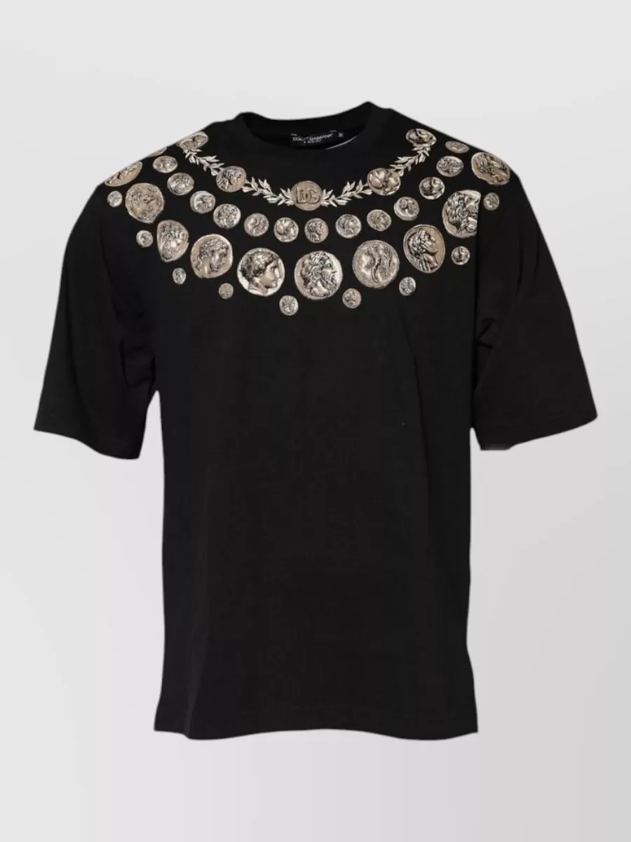 Dolce&Gabbana cotton coin print crew neck t-shirt