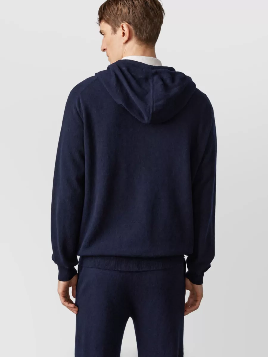 Lisa Yang Cashmere Ribbed Hooded Cardigan