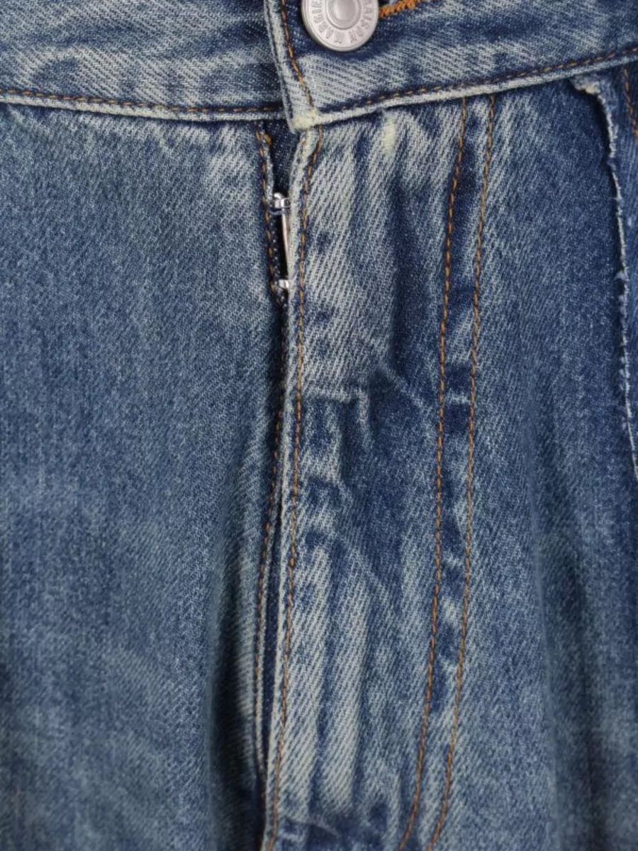 Mm6 Maison Margiela Denim Wide Leg Trousers Belt Loops