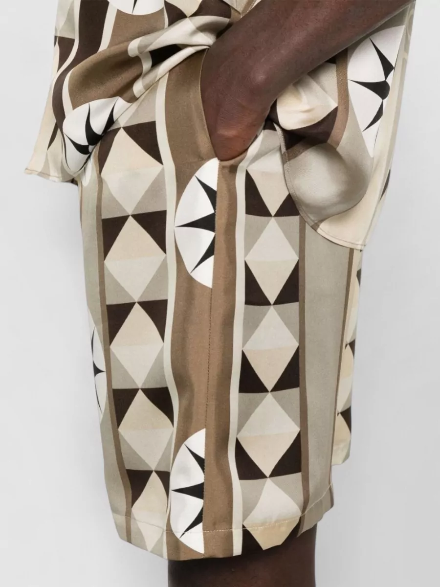 Loewe Paula's Ibiza Printed Silk Tailored Shorts