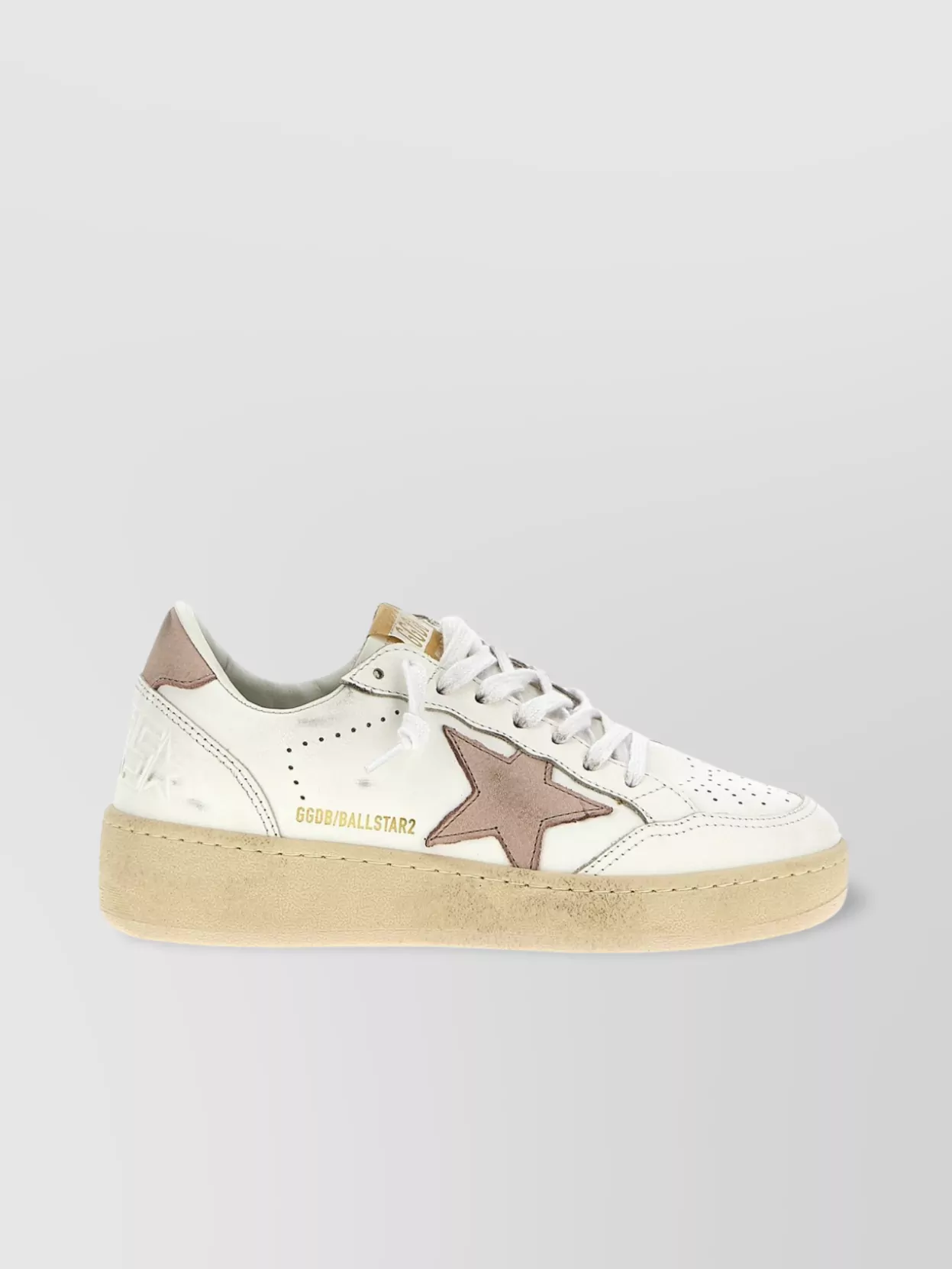 Shop Golden Goose 'star Patched Perforated Heel Tab Sneakers'