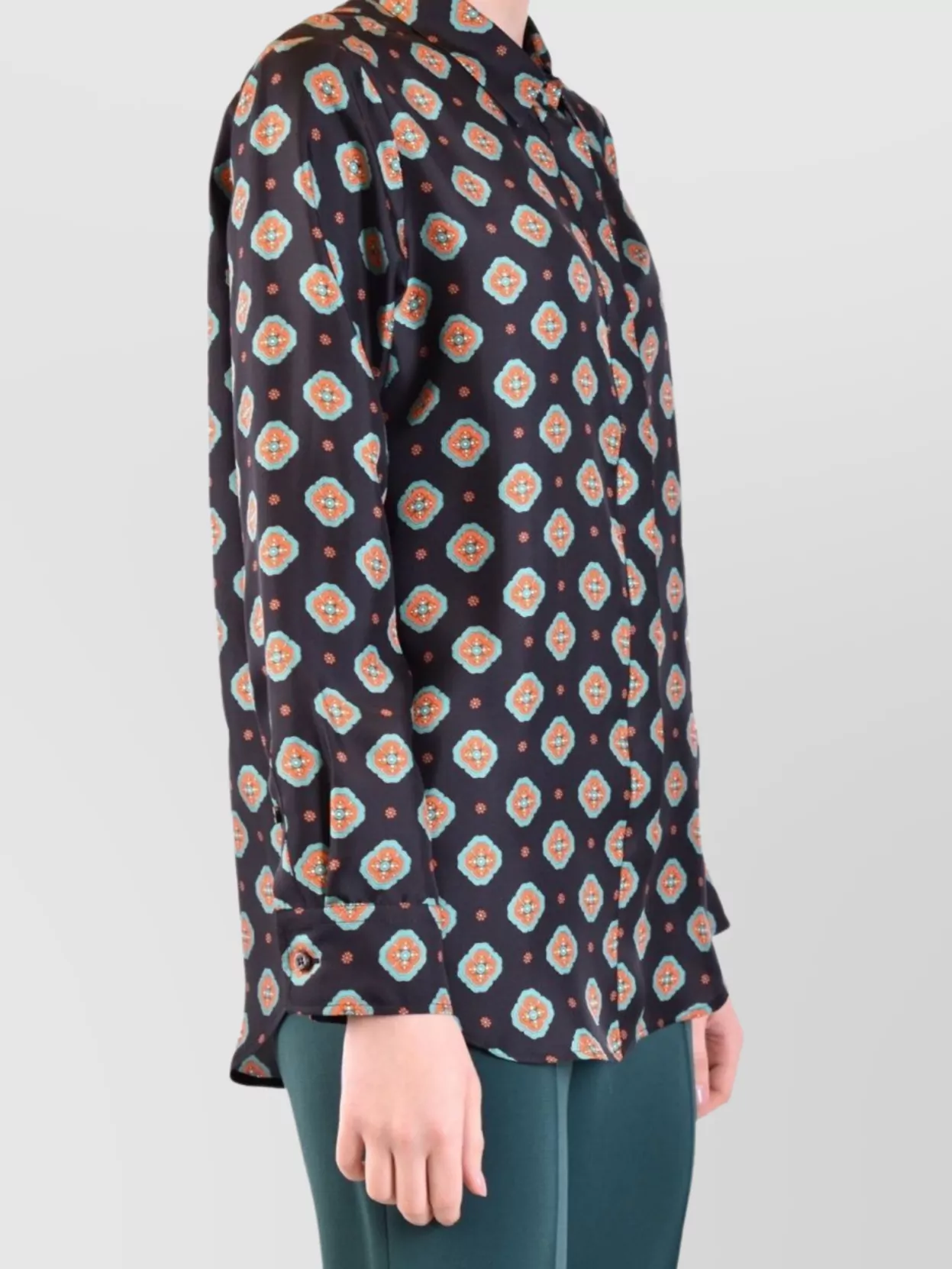 Alberto Biani Printed Collared Shirt Long Sleeves