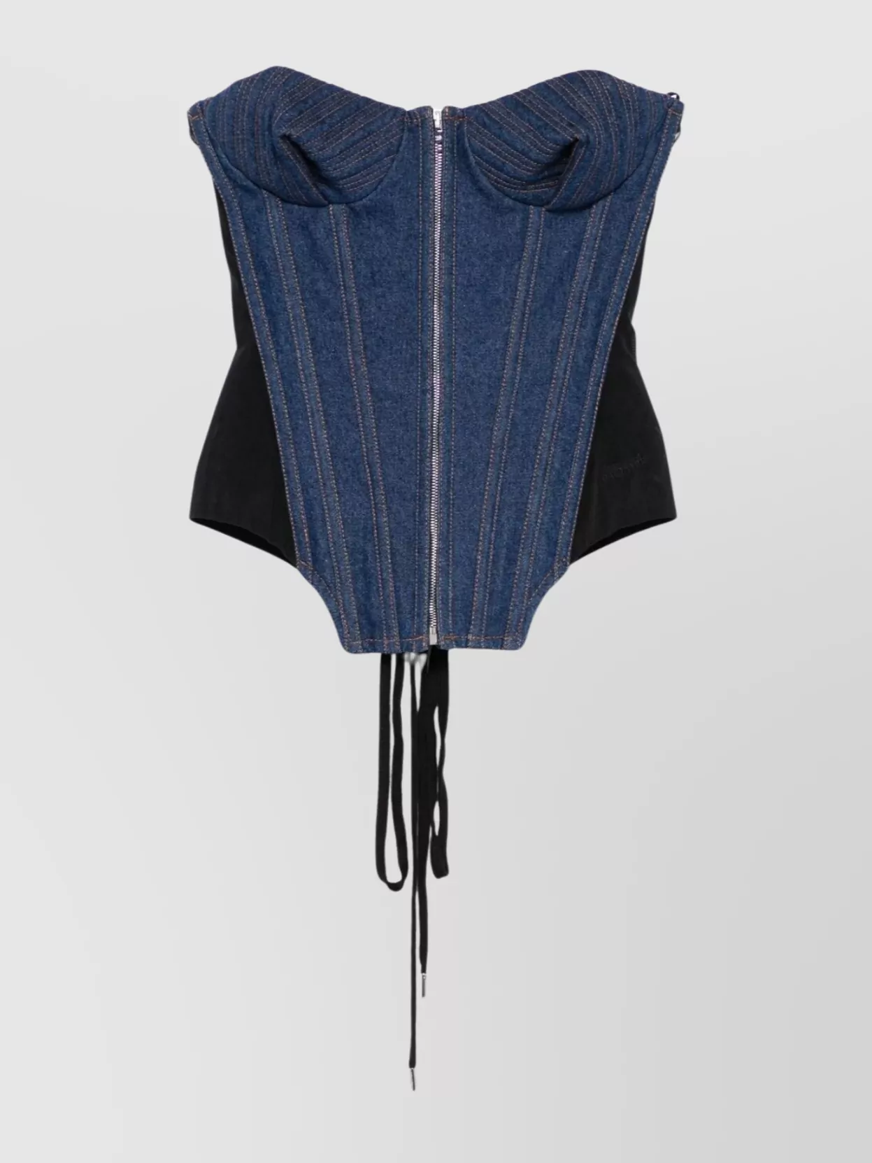 Jean Paul Gaultier Denim Bustier Zip Bodice
