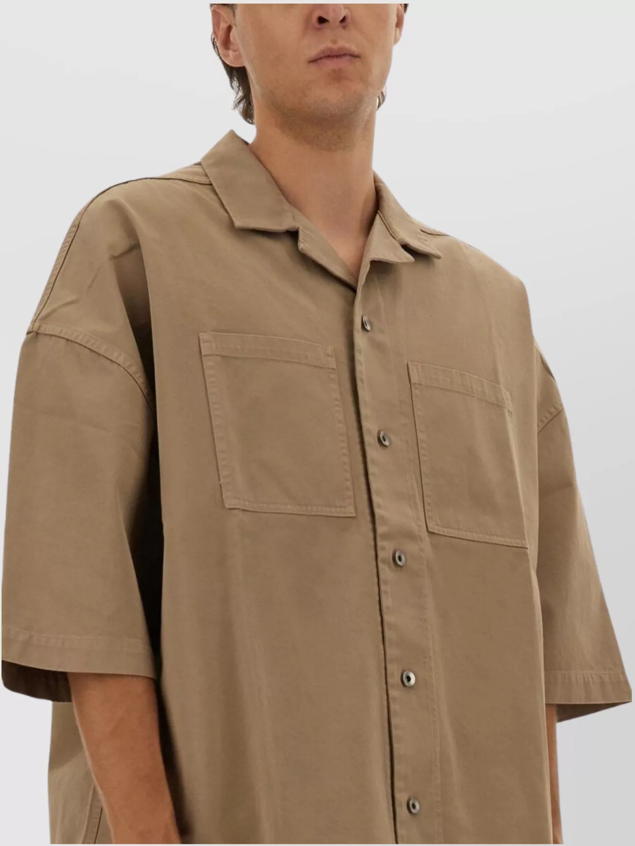 Rick Owens Drkshdw Boxy Short Sleeve Shirt Patch Pockets