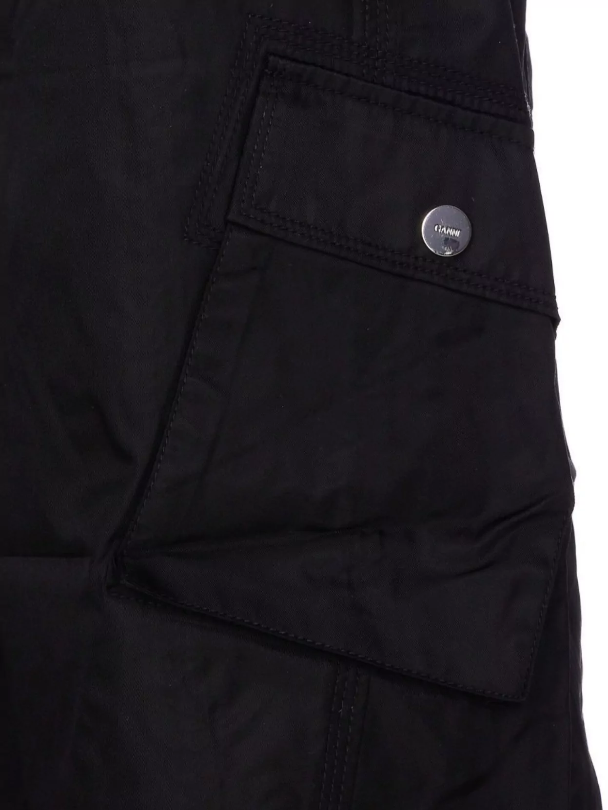 Ganni Nylon Cargo Shorts Belt Detail