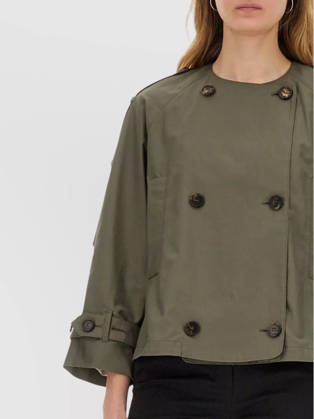 Max Mara Double Breasted Jacket Buttoned Cuffs