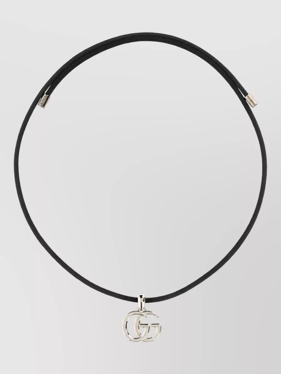 Gucci silver-plated pendant necklace