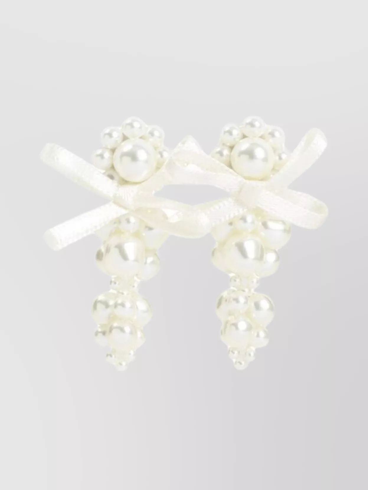 Simone Rocha Cluster Earrings With Bow And Pearl Detail