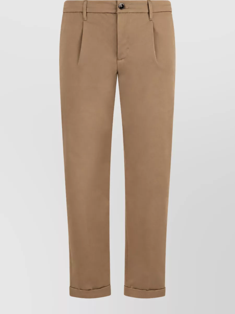 Nine In The Morning cotton slim-fit pleated cropped chino shorts