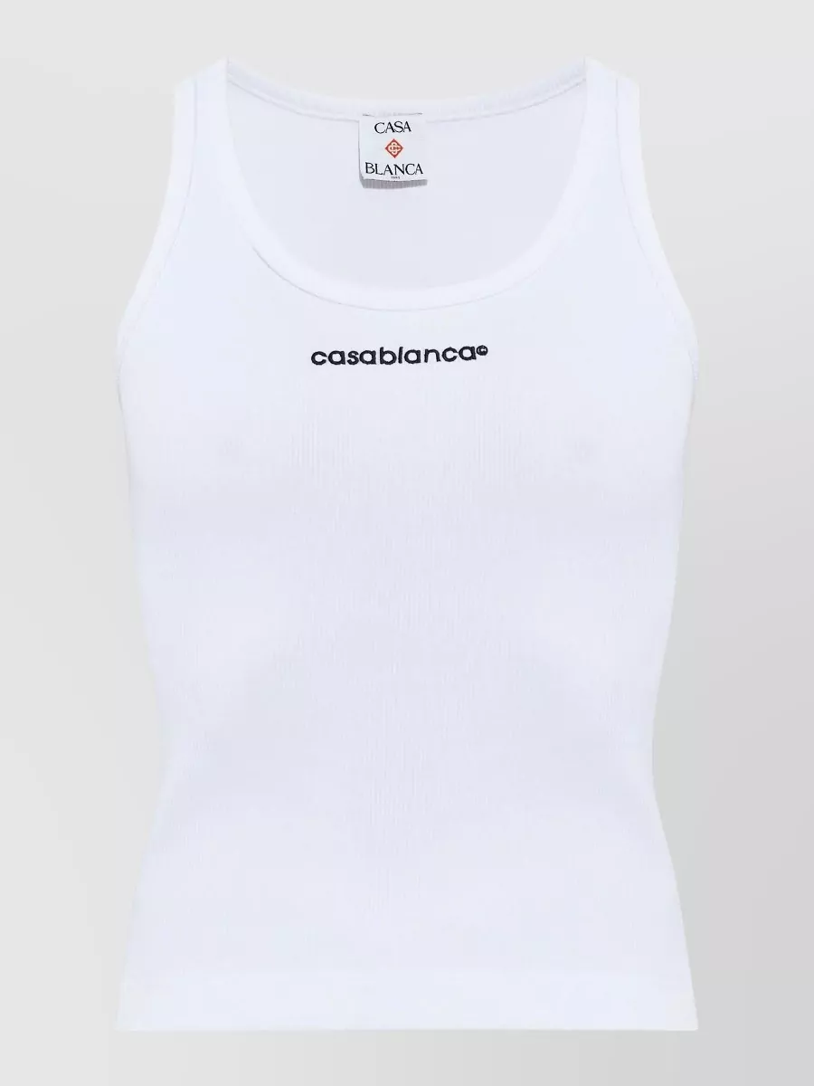 Casablanca Ribbed Tank Top