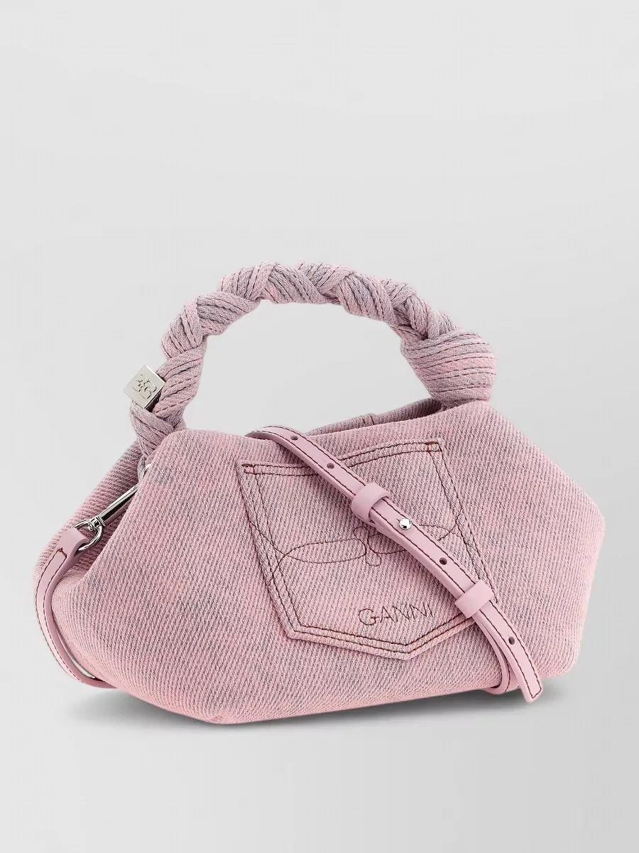 Ganni Bou small denim shoulder bag