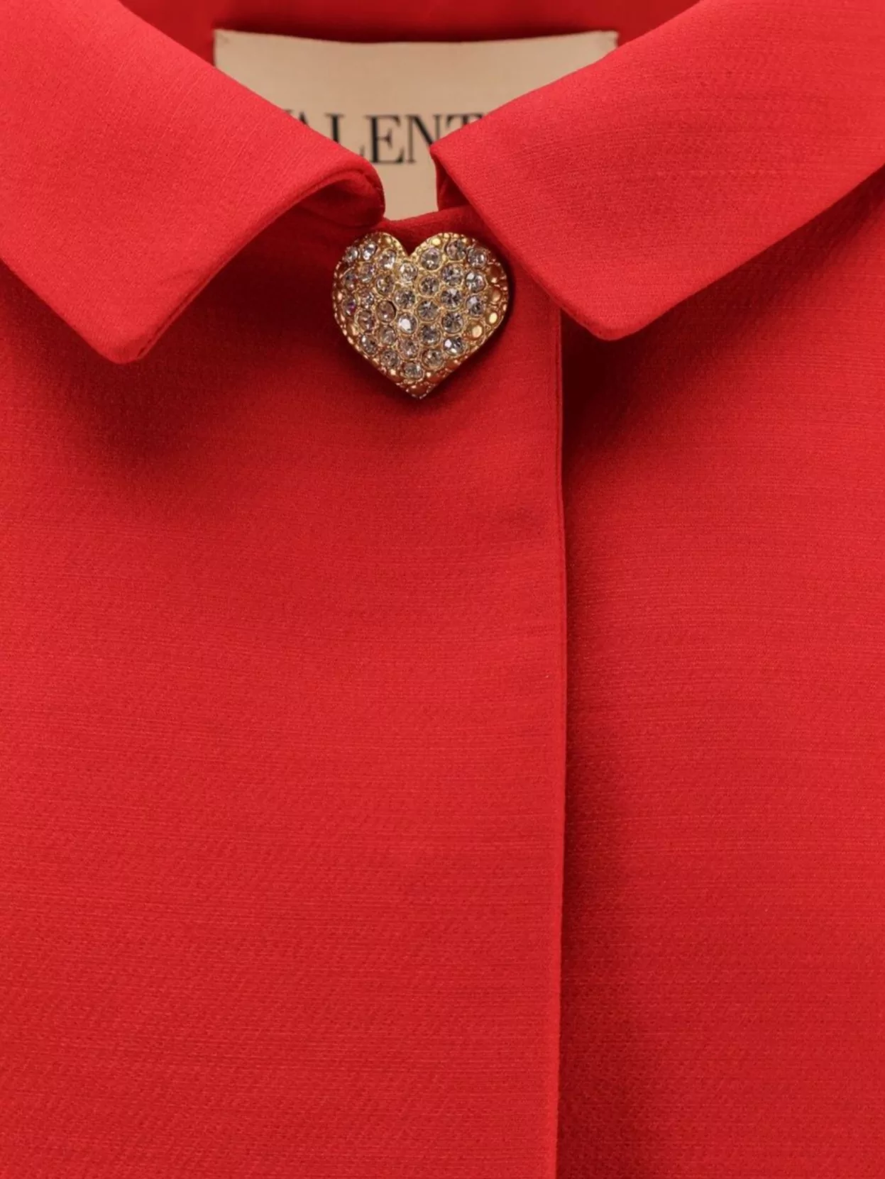Valentino Womens Paris Heart-button Relaxed-fit Wool And Silk Jacket