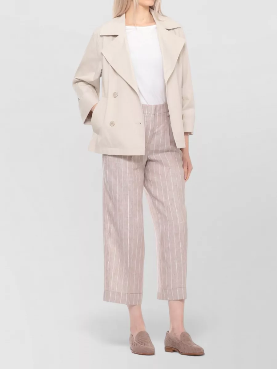 Peserico Short Double-Breasted Trench Coat