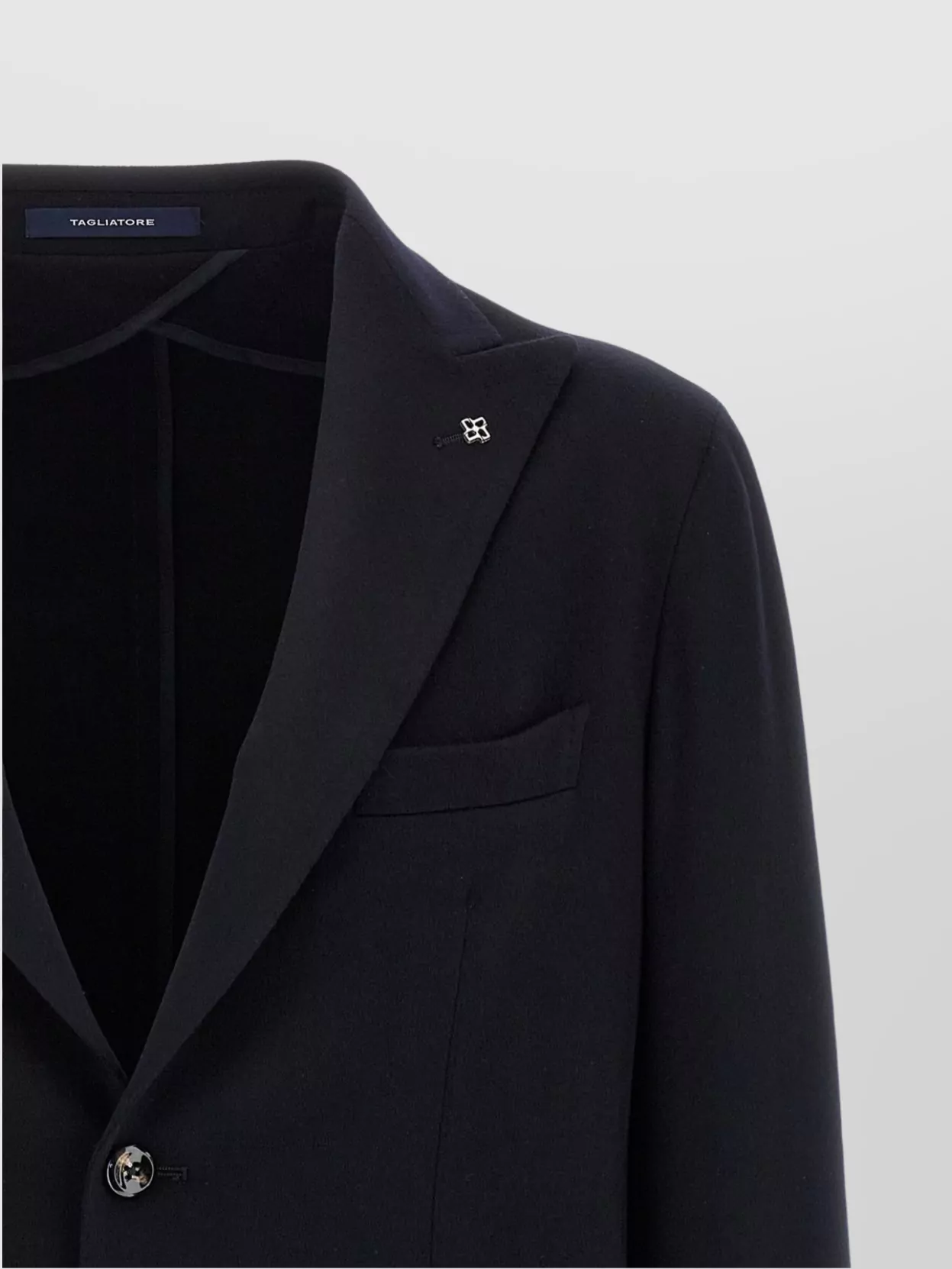 Tagliatore Cashmere Blazer Notch Lapel Front Pockets